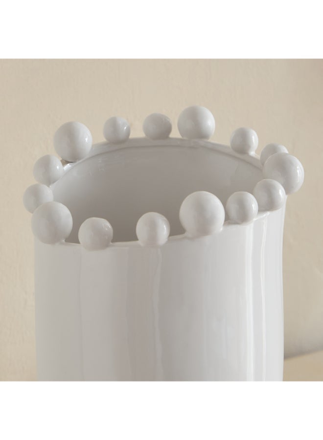Home Box Fresco Vila Decorative Ceramic Vase - White - Image 3